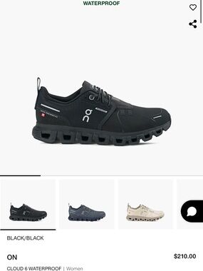 On Running Cloud 6 Waterproof Women’s Sneakers - Black